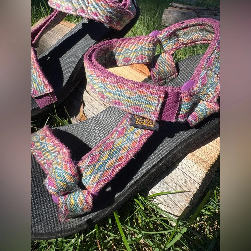 Women's Teva Original Universal Miramar Fade Dark Purple Multi size 8 - Picture 2 of 6